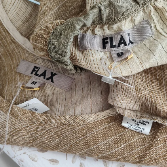 🌸 NWT FLAX Linen Splaying Tank and Skirt Set - Picture 2 of 4